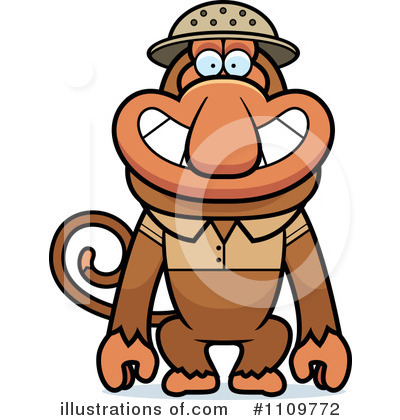 Royalty-Free (RF) Monkey Clipart Illustration by Cory Thoman - Stock Sample #1109772