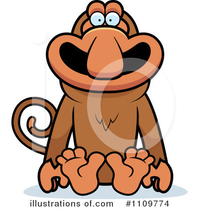 Royalty-Free (RF) Monkey Clipart Illustration by Cory Thoman - Stock Sample #1109774