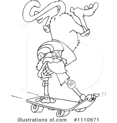 Skateboarding Clipart #1110671 by Dennis Holmes Designs