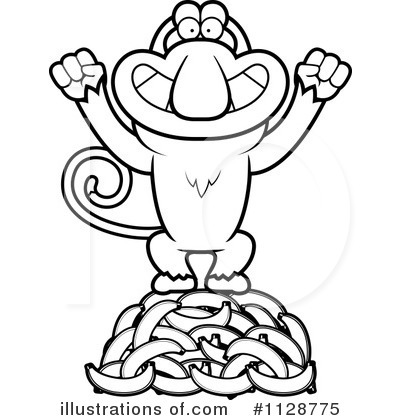 Royalty-Free (RF) Monkey Clipart Illustration by Cory Thoman - Stock Sample #1128775