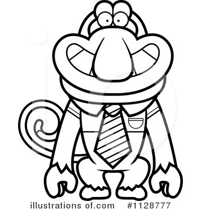Royalty-Free (RF) Monkey Clipart Illustration by Cory Thoman - Stock Sample #1128777
