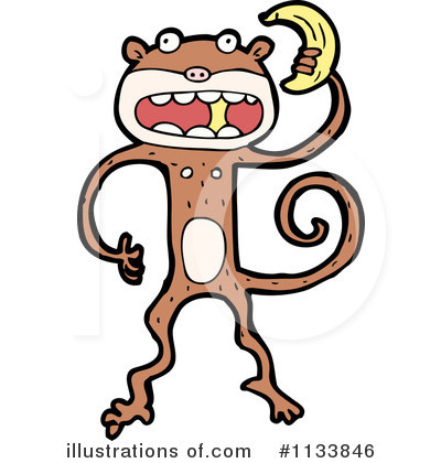 Royalty-Free (RF) Monkey Clipart Illustration by lineartestpilot - Stock Sample #1133846