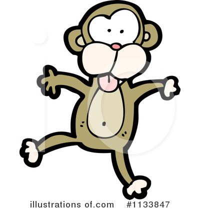 Royalty-Free (RF) Monkey Clipart Illustration by lineartestpilot - Stock Sample #1133847