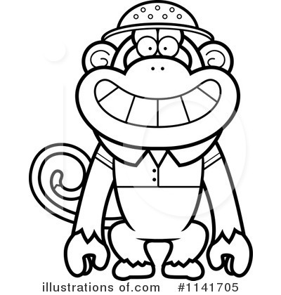 Royalty-Free (RF) Monkey Clipart Illustration by Cory Thoman - Stock Sample #1141705