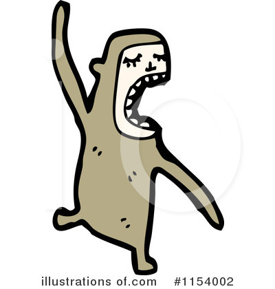 Royalty-Free (RF) Monkey Clipart Illustration by lineartestpilot - Stock Sample #1154002