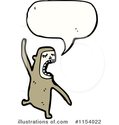 Royalty-Free (RF) Monkey Clipart Illustration by lineartestpilot - Stock Sample #1154022