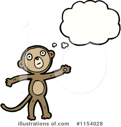Royalty-Free (RF) Monkey Clipart Illustration by lineartestpilot - Stock Sample #1154028