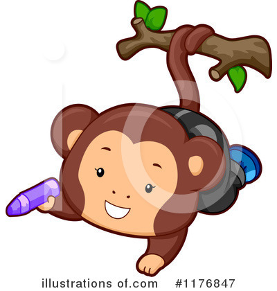 Royalty-Free (RF) Monkey Clipart Illustration by BNP Design Studio - Stock Sample #1176847