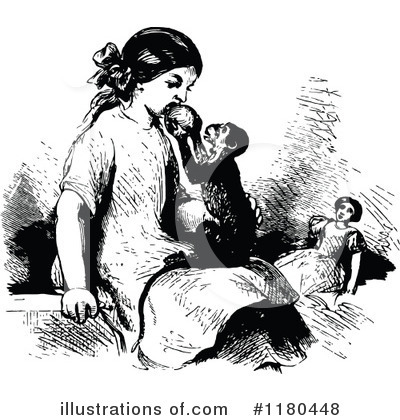Royalty-Free (RF) Monkey Clipart Illustration by Prawny Vintage - Stock Sample #1180448