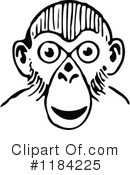Monkey Clipart #1184225 by Prawny Vintage