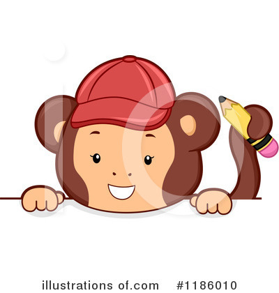 Royalty-Free (RF) Monkey Clipart Illustration by BNP Design Studio - Stock Sample #1186010