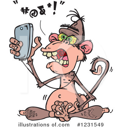Royalty-Free (RF) Monkey Clipart Illustration by Dennis Holmes Designs - Stock Sample #1231549