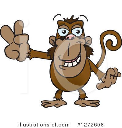 Royalty-Free (RF) Monkey Clipart Illustration by Dennis Holmes Designs - Stock Sample #1272658