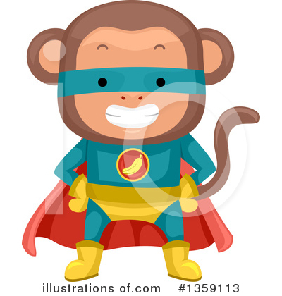 Royalty-Free (RF) Monkey Clipart Illustration by BNP Design Studio - Stock Sample #1359113
