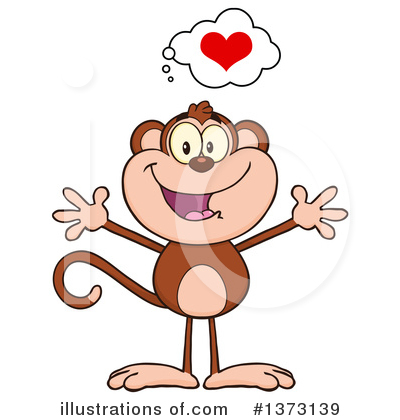 Royalty-Free (RF) Monkey Clipart Illustration by Hit Toon - Stock Sample #1373139