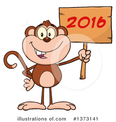 Royalty-Free (RF) Monkey Clipart Illustration by Hit Toon - Stock Sample #1373141