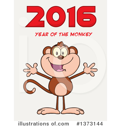 Royalty-Free (RF) Monkey Clipart Illustration by Hit Toon - Stock Sample #1373144