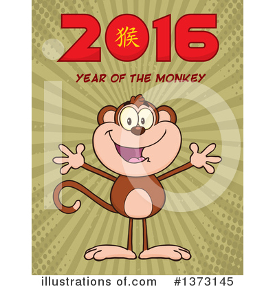 Royalty-Free (RF) Monkey Clipart Illustration by Hit Toon - Stock Sample #1373145