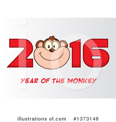 Royalty-Free (RF) Monkey Clipart Illustration by Hit Toon - Stock Sample #1373148