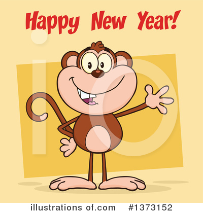 Royalty-Free (RF) Monkey Clipart Illustration by Hit Toon - Stock Sample #1373152