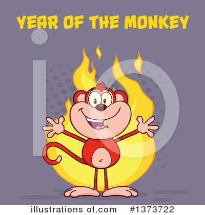 Royalty-Free (RF) Monkey Clipart Illustration by Hit Toon - Stock Sample #1373722