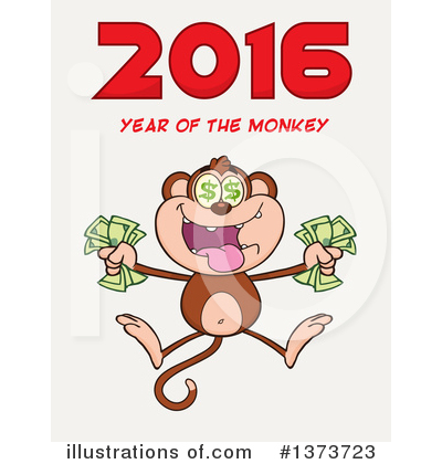 Royalty-Free (RF) Monkey Clipart Illustration by Hit Toon - Stock Sample #1373723