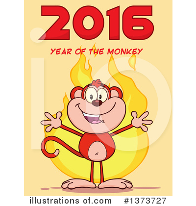 Royalty-Free (RF) Monkey Clipart Illustration by Hit Toon - Stock Sample #1373727