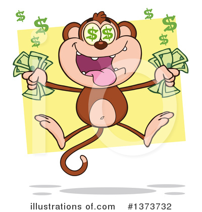Royalty-Free (RF) Monkey Clipart Illustration by Hit Toon - Stock Sample #1373732