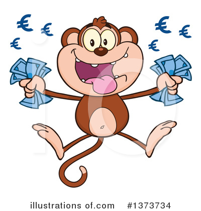 Royalty-Free (RF) Monkey Clipart Illustration by Hit Toon - Stock Sample #1373734