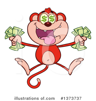 Royalty-Free (RF) Monkey Clipart Illustration by Hit Toon - Stock Sample #1373737