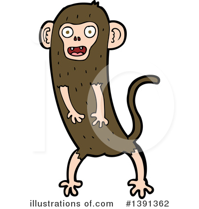 Royalty-Free (RF) Monkey Clipart Illustration by lineartestpilot - Stock Sample #1391362