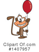 Monkey Clipart #1407957 by toonaday