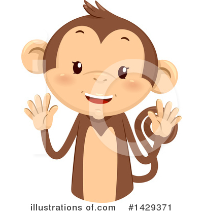 Monkey Clipart #1429371 by BNP Design Studio