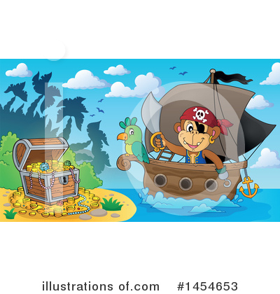 Royalty-Free (RF) Monkey Clipart Illustration by visekart - Stock Sample #1454653