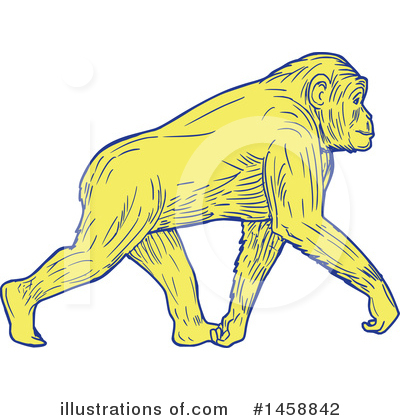 Royalty-Free (RF) Monkey Clipart Illustration by patrimonio - Stock Sample #1458842