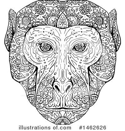 Royalty-Free (RF) Monkey Clipart Illustration by patrimonio - Stock Sample #1462626