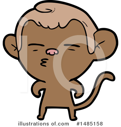 Royalty-Free (RF) Monkey Clipart Illustration by lineartestpilot - Stock Sample #1485158