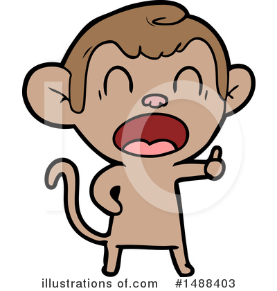 Royalty-Free (RF) Monkey Clipart Illustration by lineartestpilot - Stock Sample #1488403