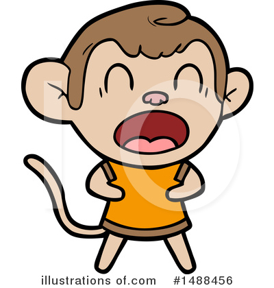 Royalty-Free (RF) Monkey Clipart Illustration by lineartestpilot - Stock Sample #1488456