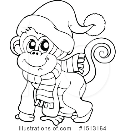 Royalty-Free (RF) Monkey Clipart Illustration by visekart - Stock Sample #1513164