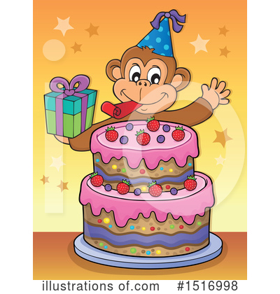 Royalty-Free (RF) Monkey Clipart Illustration by visekart - Stock Sample #1516998