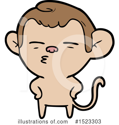 Royalty-Free (RF) Monkey Clipart Illustration by lineartestpilot - Stock Sample #1523303