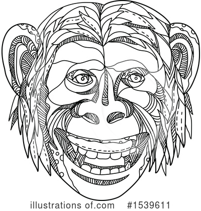 Chimpanzee Clipart #1539611 by patrimonio