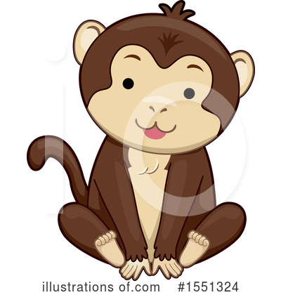 Royalty-Free (RF) Monkey Clipart Illustration by BNP Design Studio - Stock Sample #1551324