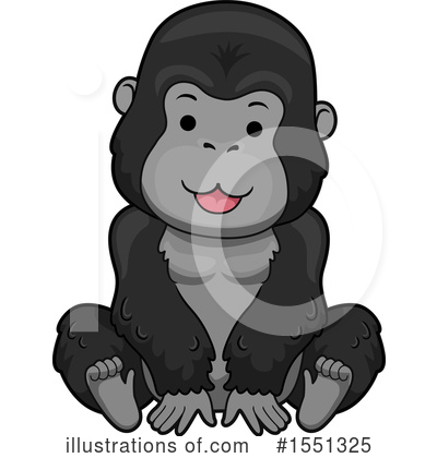 Gorilla Clipart #1551325 by BNP Design Studio