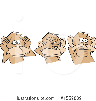 Royalty-Free (RF) Monkey Clipart Illustration by Johnny Sajem - Stock Sample #1559889