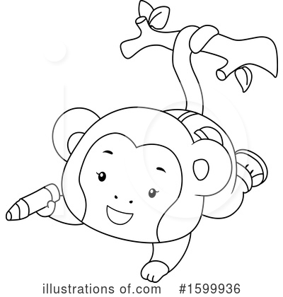 Royalty-Free (RF) Monkey Clipart Illustration by BNP Design Studio - Stock Sample #1599936