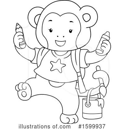 Royalty-Free (RF) Monkey Clipart Illustration by BNP Design Studio - Stock Sample #1599937