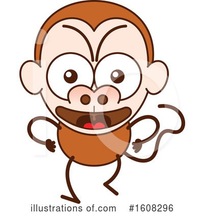 Royalty-Free (RF) Monkey Clipart Illustration by Zooco - Stock Sample #1608296