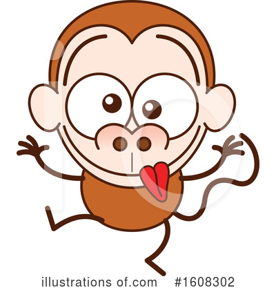 Royalty-Free (RF) Monkey Clipart Illustration by Zooco - Stock Sample #1608302
